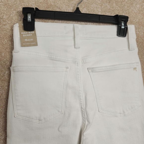 Madewell White 10" High Rise Skinny Jeans Size 26 Tall New - Picture 8 of 9